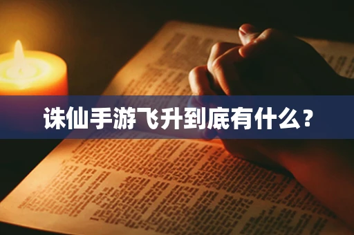 诛仙手游飞升到底有什么？