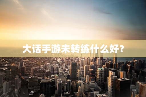 大话手游未转练什么好？