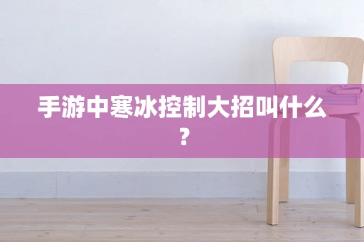 手游中寒冰控制大招叫什么？