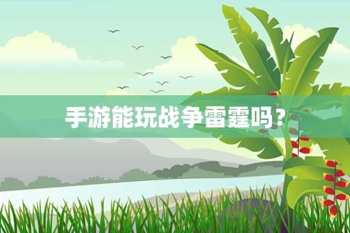 手游能玩战争雷霆吗？
