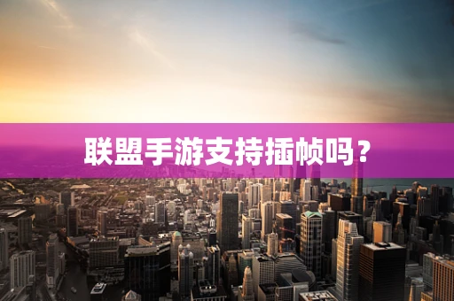 联盟手游支持插帧吗？