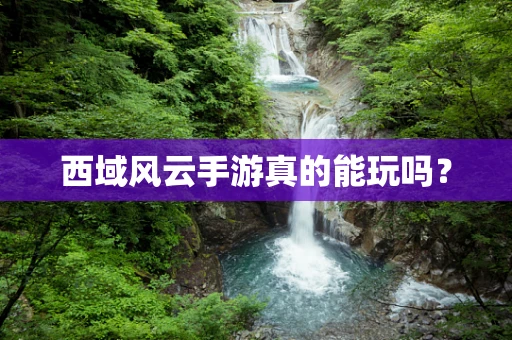 西域风云手游真的能玩吗？