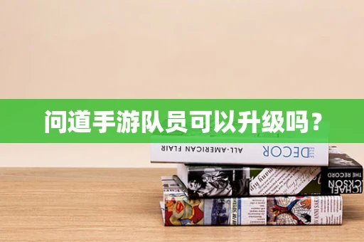 问道手游队员可以升级吗？