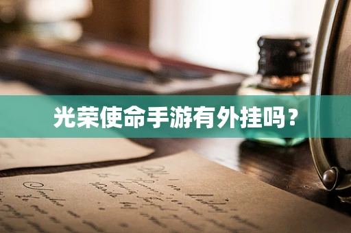 光荣使命手游有外挂吗？