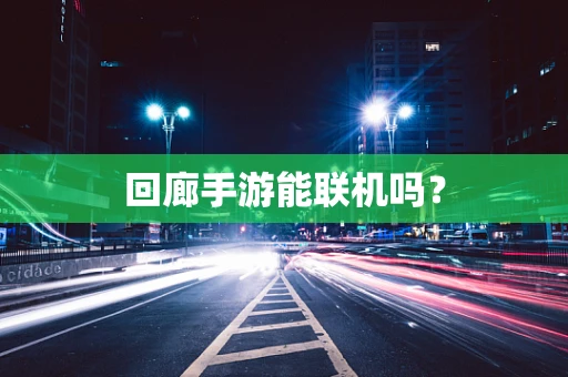 回廊手游能联机吗？