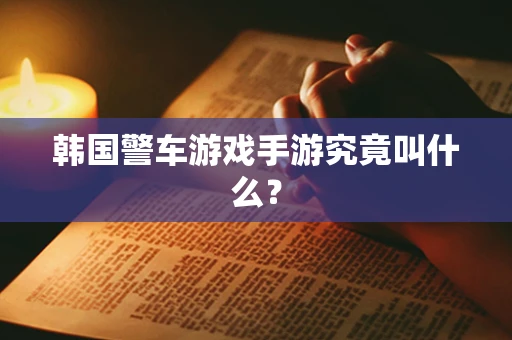 韩国警车游戏手游究竟叫什么？
