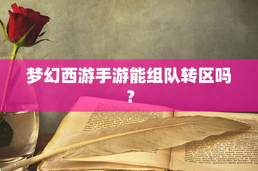 梦幻西游手游能组队转区吗？