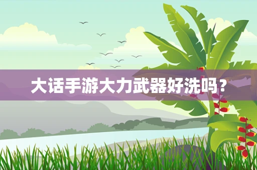 大话手游大力武器好洗吗？