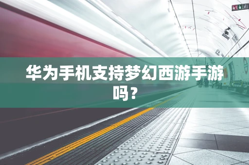 华为手机支持梦幻西游手游吗？