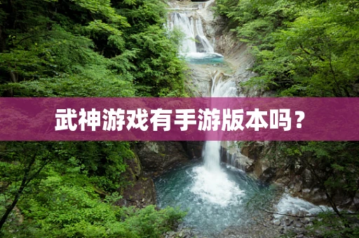 武神游戏有手游版本吗？