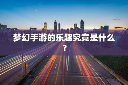 梦幻手游的乐趣究竟是什么？