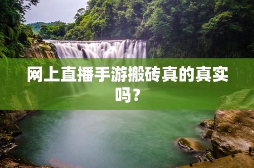 网上直播手游搬砖真的真实吗？