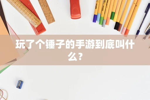 玩了个锤子的手游到底叫什么？