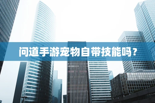 问道手游宠物自带技能吗？